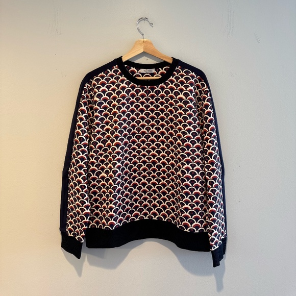 Valentino Logo-Print Crewneck Sweatshirt - Size XS (Relaxed Fit) - Made in Italy - Picture 1 of 5